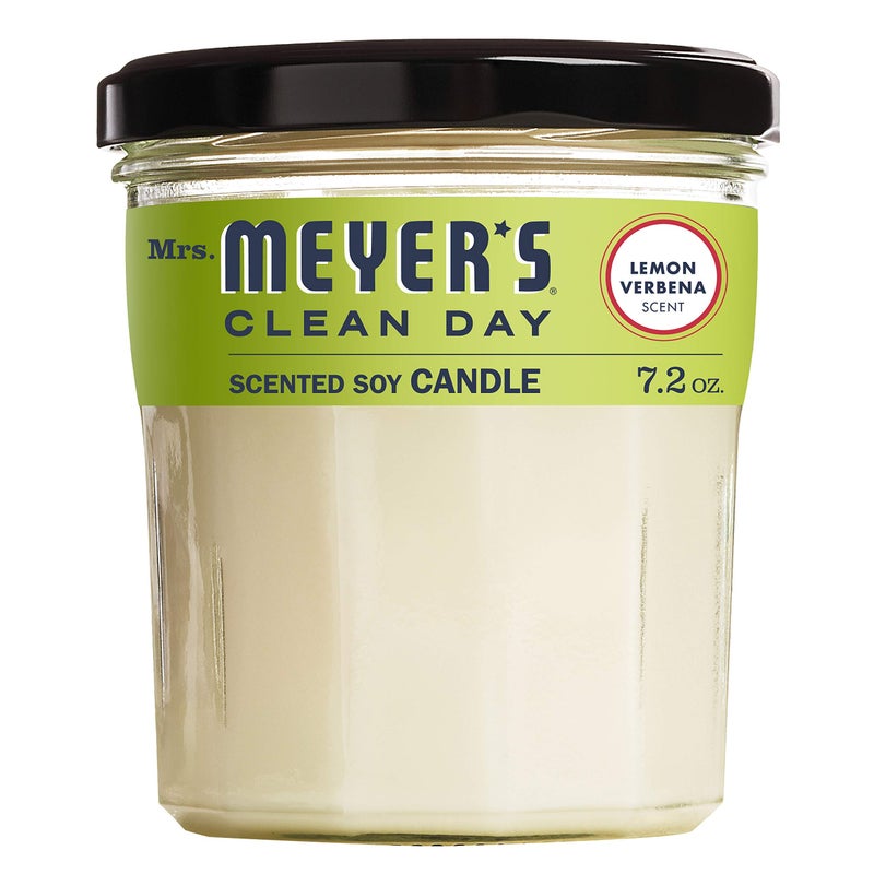 Mrs. Meyer's Clean Day Scented Soy Candle, Lemon Verbena Scent, 7.2 ounce candle (Pack of 2) - Image 2